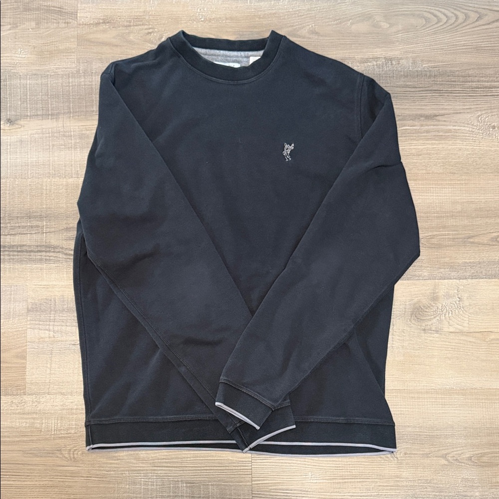 Ashworth Black Long Sleeve Crewneck Shirt